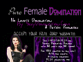 Female domination, phone domination sessions and fetish phonesex with a dark mistress